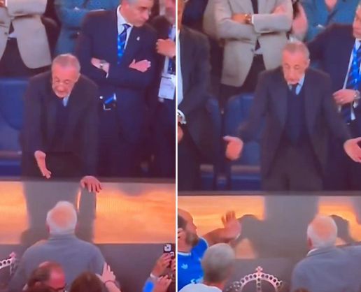 >Real Madrid Başkanı Florentino Perez'e olay pankart! Ortalık bir anda karıştı