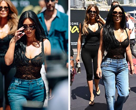 >Kim Kardashian, Lewis Hamilton'ı Monako'da yalnız bırakmadı