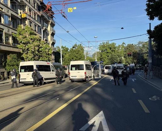 >Cenevre'de barışçıl başlayan G7 Zirvesi karşıtı eylem, polisin biber gazlı müdahalesiyle son buldu