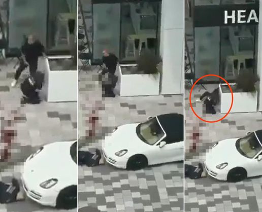 >Kanada'daki silahlı saldırıda polisin bir sivili vurduğu anlar kamerada