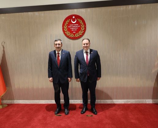 >Cumhurbaşkanı Yardımcısı Yılmaz, KKTC Cumhuriyet Meclisi Başkanı Öztürkler'i ziyaret etti
