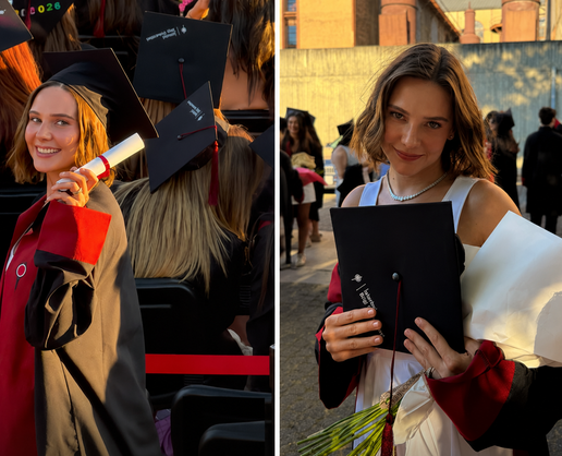 >Ünlü oyuncu Alina Boz mezun oldu, diplomasını aldı