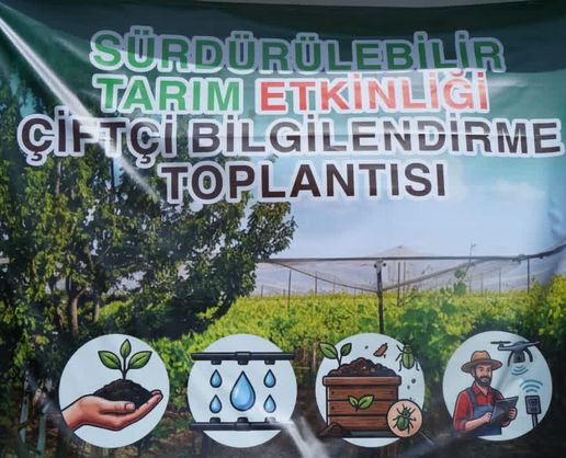 >Sarıgöl'de Üzüm Üreticilerine Sürdürülebilir Tarım Eğitimi