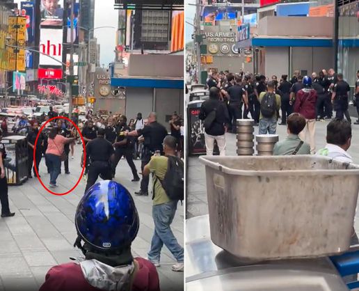 Dünyaca ünlü Times Square Meydanı'nda dehşet! Polis kurşunuyla durduruldu