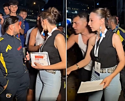 Derbi sonrası kendini kaybetti! Sunucu neye uğradığını şaşırdı