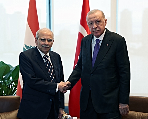 Cumhurbaşkanı Erdoğan, Lübnan Başbakanı Nevaf Selam ile görüştü