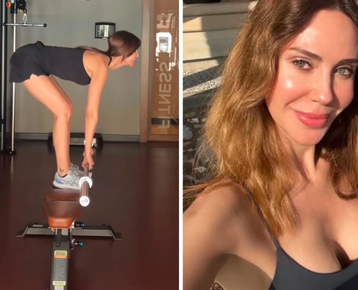 Demet Şener spor yaparken yere kapaklandı! İşte o anlar