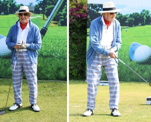 96 yaşındaki Rahmi Koç'un golf kombini dikkat çekti
