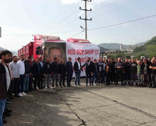 Trabzon'da kömürcüler, Çağlayan depolama alanı kararına basın açıklaması yaptı