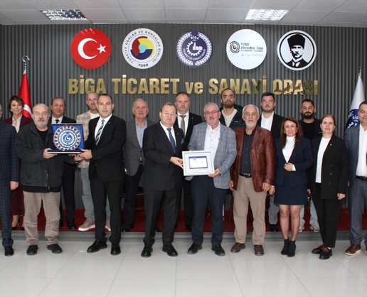 Organ seçimleri sonrası Biga OSB yönetimi Biga TSO'yu ziyaret etti