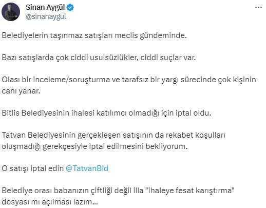 Tatvan Belediyesi'ndeki taşınmaz satışlarında usulsüzlük iddiası: Çok kişinin canı yanar