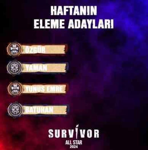 Survivor eleme adayları kim? 17 Nisan Çarşamba Survivor potada kimler var?