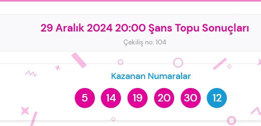 Şans Topu sonuçları açıklandı! Şans Topu sonuçları ne zaman açıklanır? 29 Aralık 2024 Pazar Şans Topu sonuçlarına ne zaman, nereden bakılır?