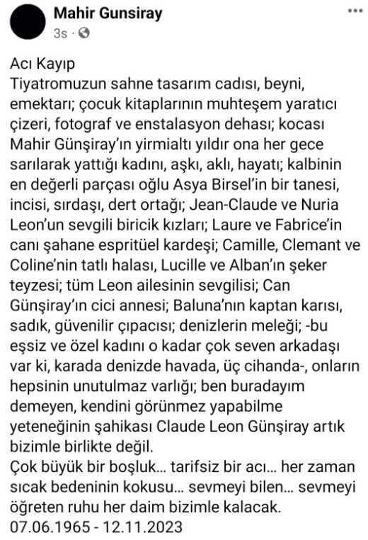 Mahir Günşiray'ın eşi kim, öldü mü? Claude Leon Günşiray neden vefat etti?