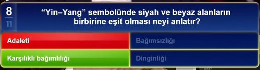 'Yin-Yang' sembolünde siyah ve beyaz alanların birbirine eşit olması neyi anlatır?