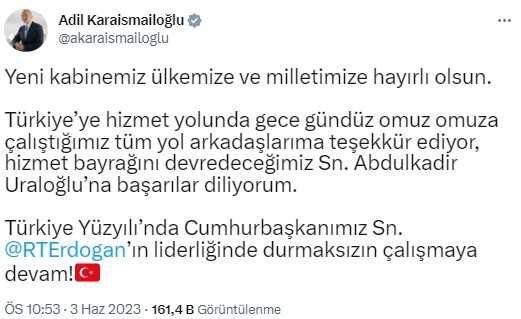 Koltuğu devreden eski bakanlardan peş peşe veda paylaşımı