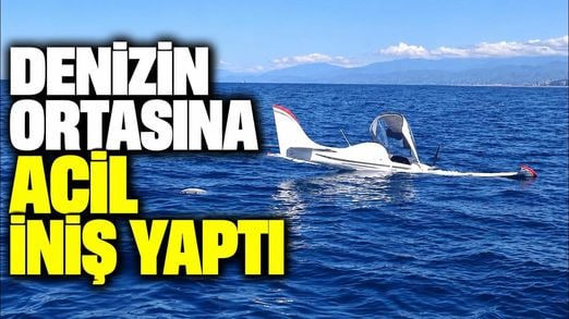 Gürcistan’dan Kalkan Uçak Rize’nin Pazar İlçesi Açıklarında Denize Acil İniş Yaptı