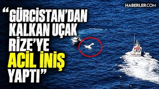 Gürcistan'dan Kalkan Uçak Rize'ye Acil İniş Yaptı! | Canlı Yayın