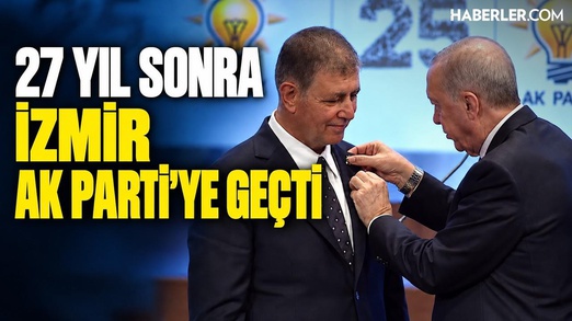 İzmir AK Parti'ye geçti! Cemil Tugay'a Rozetini Cumhurbaşkanı Erdoğan Taktı