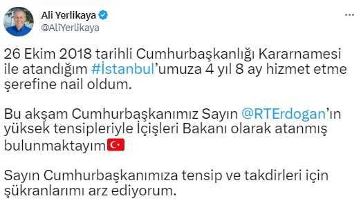 Süleyman Soylu dönemi sona erdi! İstanbul Valisi Ali Yerlikaya yeni İçişleri Bakanı oldu