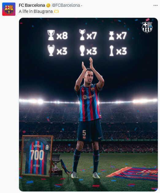 Barcelona, Sergio Busquets'e veda etti