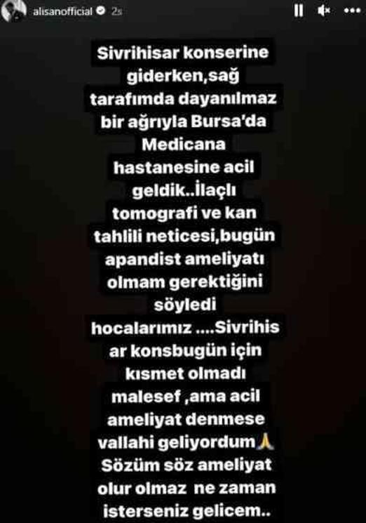 Alişan'ın sağlık durumu nasıl? Alişan hastaneye mi kaldırıldı, neden? Şarkıcı Alişan'ın hastalığı ne?