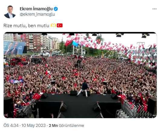 Rize'de coşkulu anlar! Miting alanı bir anda diskoya döndü, ortaya renkli görüntüler çıktı