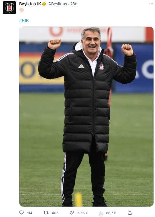 Beşiktaş derbi havasına girdi! Şenol Güneş'in pozu etkileşim yağmuruna tutuldu