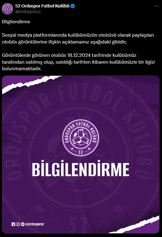 Orduspor otobüsü Suriye'de ne yapıyor? İşin sırrı çözüldü