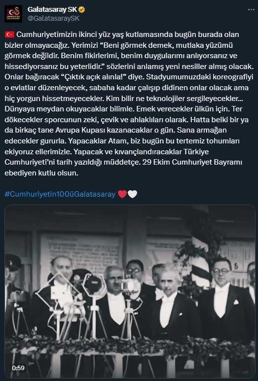 Tüyler diken diken! İşte spor camiasından Cumhuriyet Bayramı mesajları