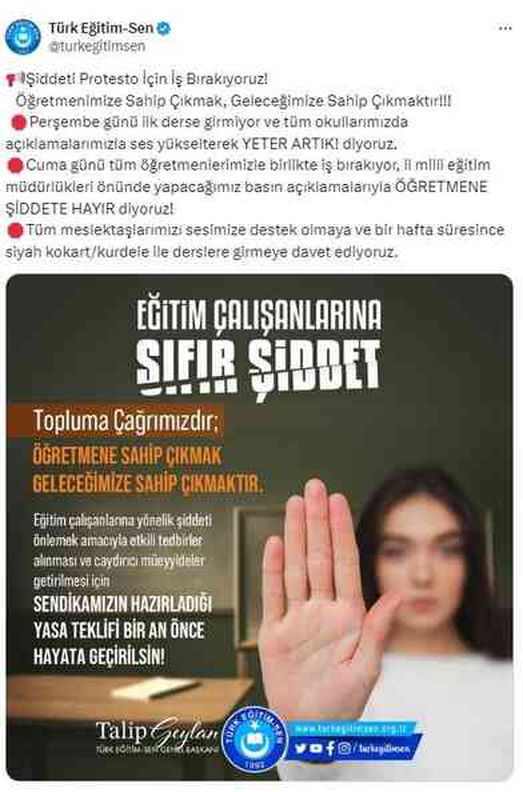 Anne-babalar dikkat! Öğretmenler cuma günü iş bırakıyor