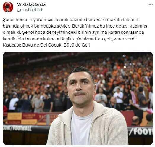 Mustafa Sandal'dan Burak Yılmaz'a acımasız eleştiri: Büyü de gel