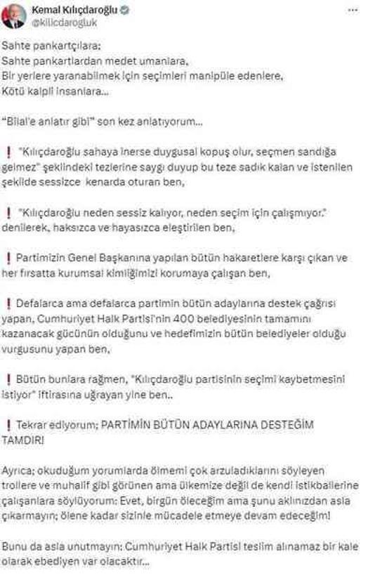 Partisinin seçimi kaybetmesini mi istiyor? Kılıçdaroğlu, asılan pankartlarla ilgili sessizliğini bozdu