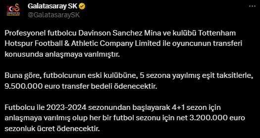 Rakamlar dudak uçuklatıyor! Galatasaray, Ndombele ve Davinson Sanchez için servet ödeyecek