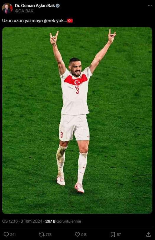 UEFA, Avusturya maçında bozkurt işareti yapan Merih Demiral hakkında soruşturma başlattı