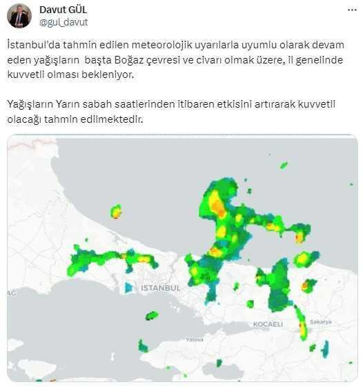 İBB Başkanı Ekrem İmamoğlu'ndan İstanbullulara yağış uyarısı