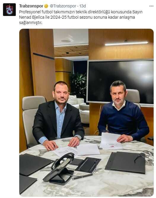 Son Dakika: Trabzonspor'da Nenad Bjelica dönemi resmen başladı