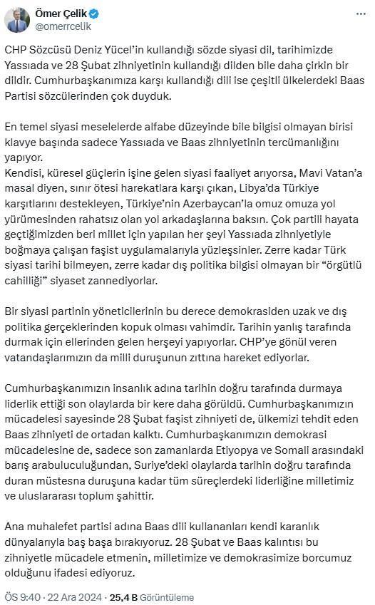 CHP Sözcüsü'nün 'soytarı' açıklamasına AK Parti'nin yanıtı çok sert oldu