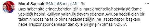 Trabzonspor'la anılan Montella için Adana Demirspor Başkanı Sancak'tan açıklama
