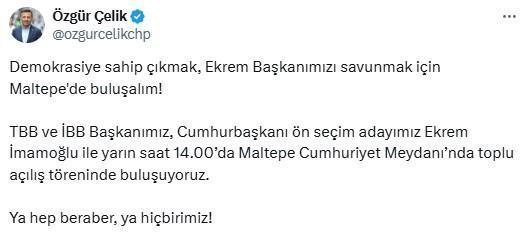 CHP İmamoğlu için sokaklara iniyor