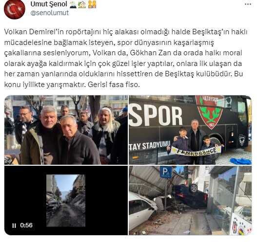 Volkan Demirel'in tepki dolu sözlerine Beşiktaş cephesinden cevap geldi