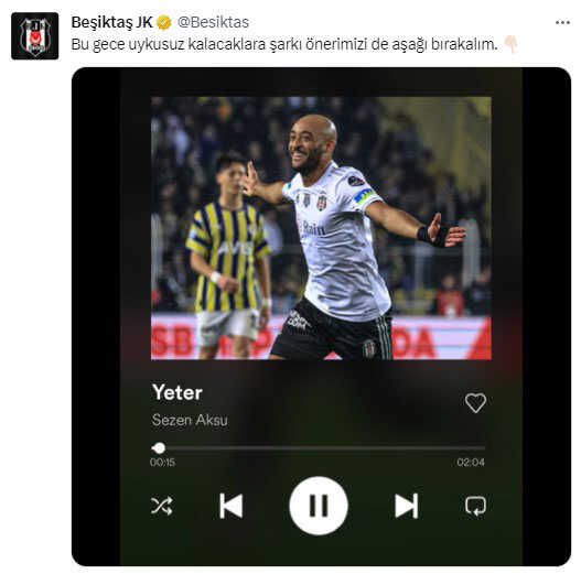 Tarihi derbi zaferi sonrası Beşiktaş, Fenerbahçe'yi fena tiye aldı! Kapanışı Sezen Aksu ile yaptılar