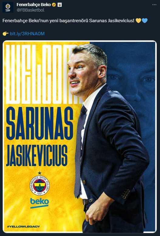 Fenerbahçe Beko'da Jasikevicius dönemi