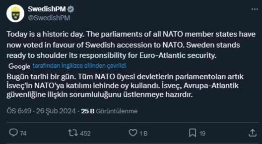 Macaristan Parlamentosu, İsveç'in NATO üyeliğini onayladı