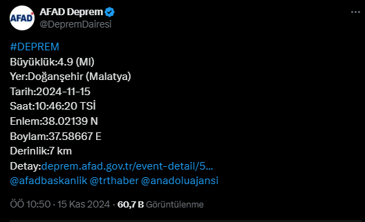 SON DAKİKA! Malatya depremi kaç şiddetinde oldu? Malatya depreminde son durum nedir?