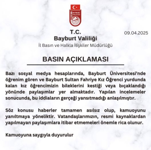 Bayburt KYK kız yurdunda ne oldu? Sultan Fahriye Kız Yurdu mescidinde namaz kılan kız öldürüldü mü?