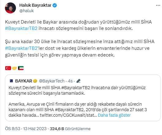 Türkiye'den Kuveyt'e Bayraktar TB2 ihracatı