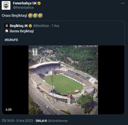 Fenerbahçe'den derbi sonrası olay paylaşım