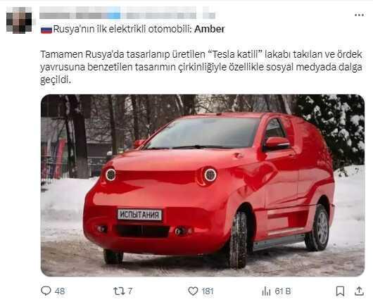 'Tesla katili' lakabını takmışlardı! Rusya'nın ilk elektrikli otomobili alay konusu oldu