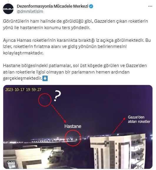İletişim Başkanlığı, İsrail'in Gazze Hastane Saldırısı Görüntülerini Yalanladı